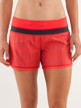 Lululemon Groovy Run Short - Wee Are From Space Love Red Athletic Shorts